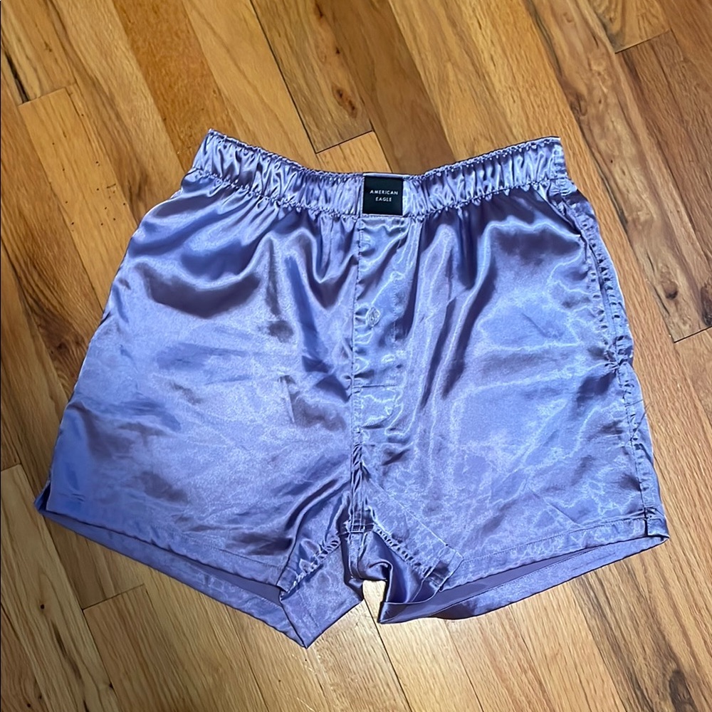 American Eagle Purple Silk Boxer Shorts